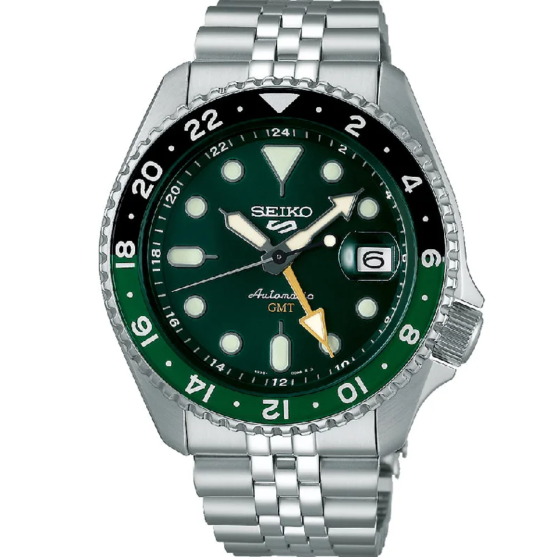 Men's Seiko Small Size Style Watches-Seiko 5 SSK035K GMT Sports