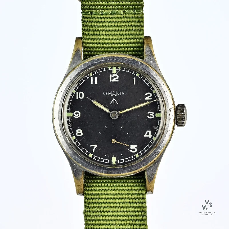 Men's Military Watches for Memorial Events-Lemania - WWW2 Dirty Dozen Soldiers Watch - MOD Dial - NON RADIUM - c.1944