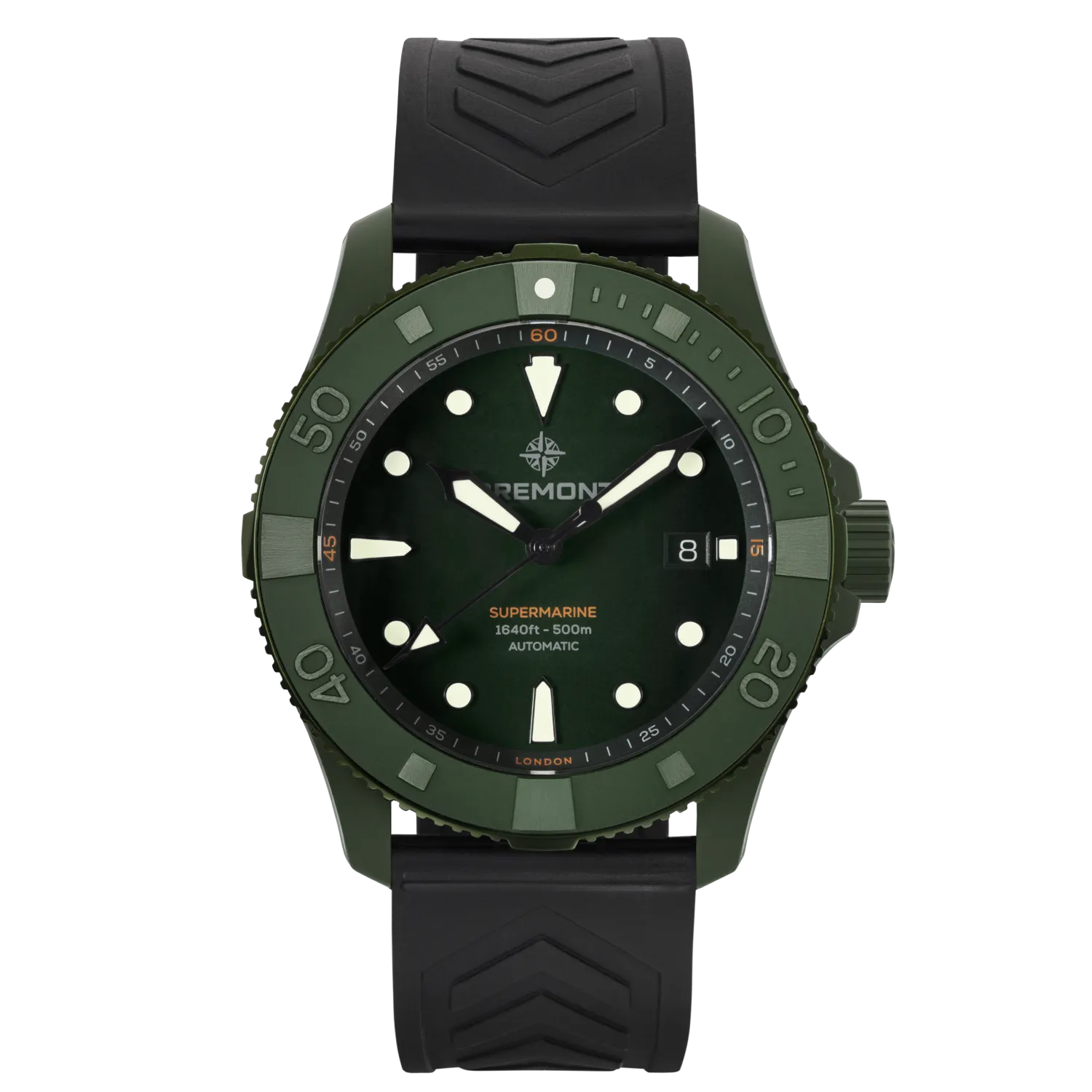 Men's Military Watches with Customs Declaration-Supermarine Full Ceramic, Jungle Green