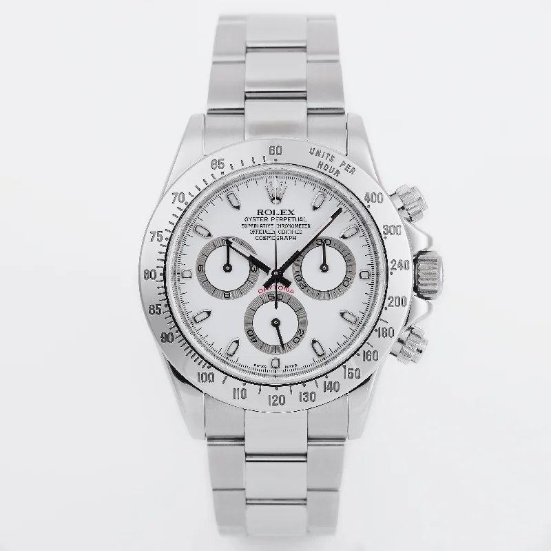 men's Rolex watches with mother-of-pearl dial -​Rolex Daytona | REF. 116520 | White dial | 2008 | Stainless Steel