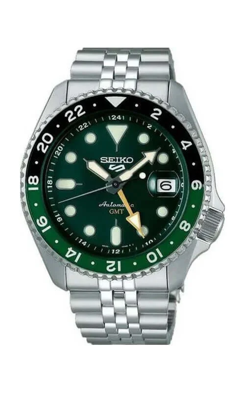 Men's Seiko Thin Case Watches-Seiko 5 Sports Automatic GMT SSK035K1