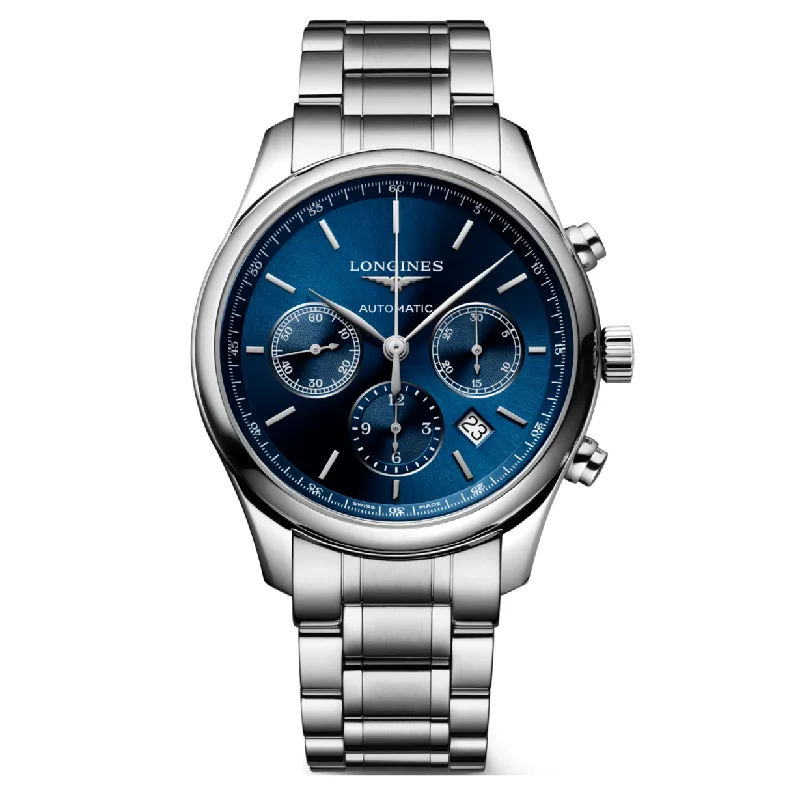 Women's Pilot Watches with Luxury Style Inspiration-Longines Master Collection Sunray Blue Dial Men 42mm