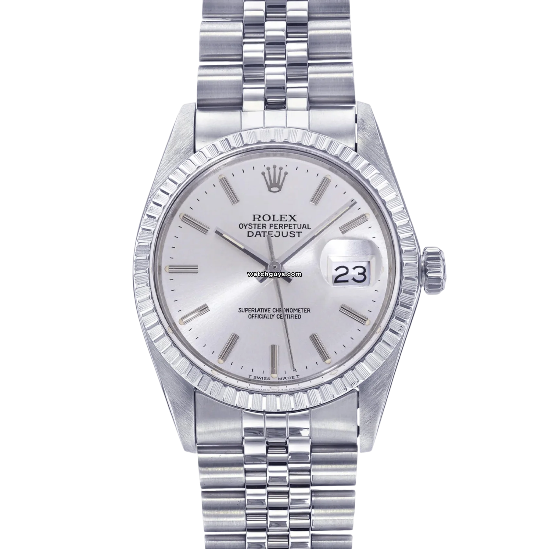 Women's Rolex Casual Wear Watches-Rolex Datejust 16030 Silver Jubilee