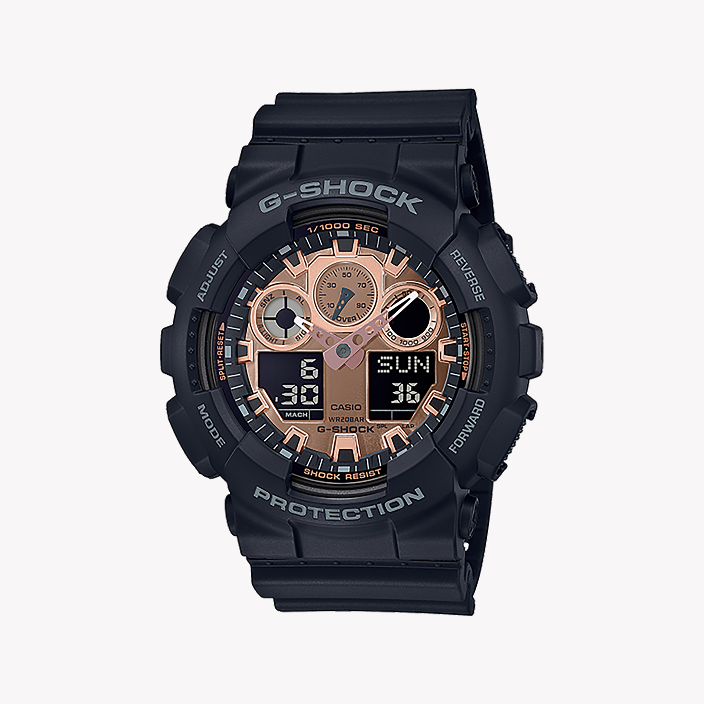 Men's Digital Watches for Navigation Instruments-CASIO G-SHOCK GA-100MMC-1ADR - BOLD BLACK EXPLORER MEN'S WATCH with Precision Performance & Water Resistance