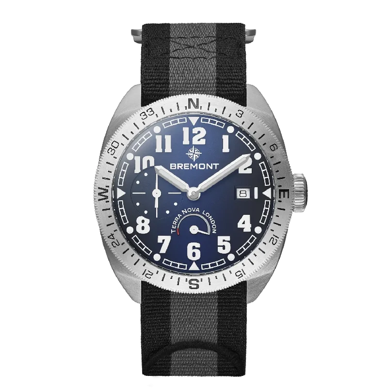 Men's Military Watches with Concert Venues-Terra Nova 40.5 Turning Bezel Power Reserve