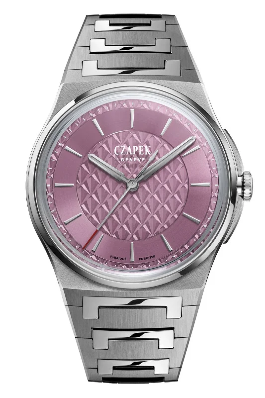 Men's Automatic Wind Design Dress Watches for Mechanical Movement-Czapek Antarctique S Sashiko Pink Lotus