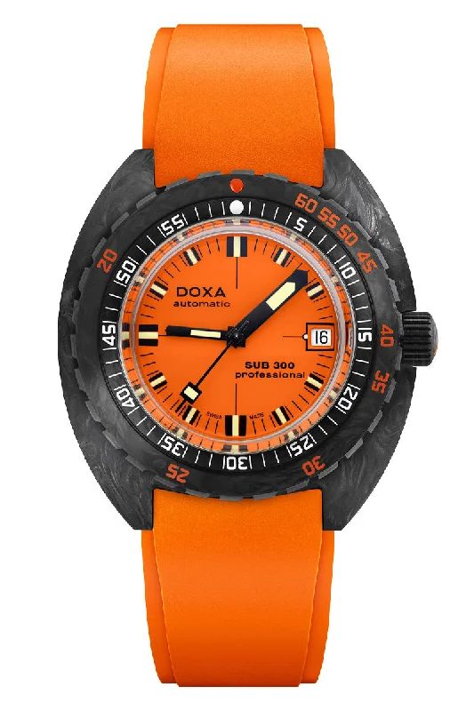 Men's Thin Case Design Dress Watches for Slim Profile-Doxa Sub 300 Carbon Professional 822.70.351.21
