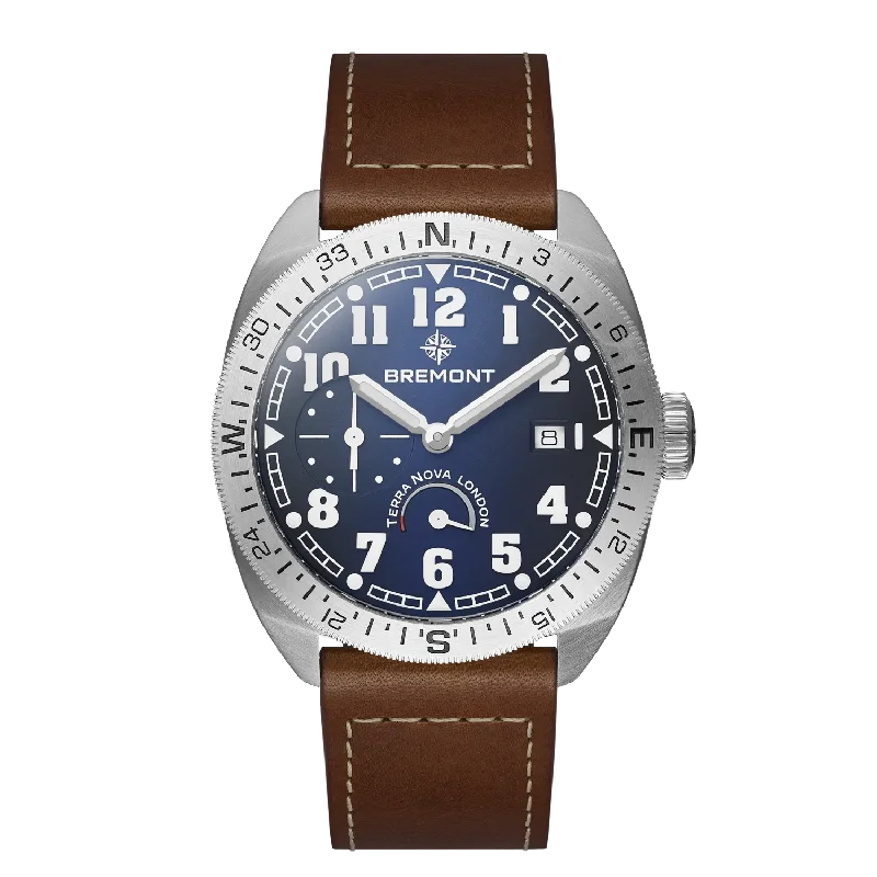 Men's Military Watches for Archaeological Sites-Terra Nova 40.5 Turning Bezel Power Reserve