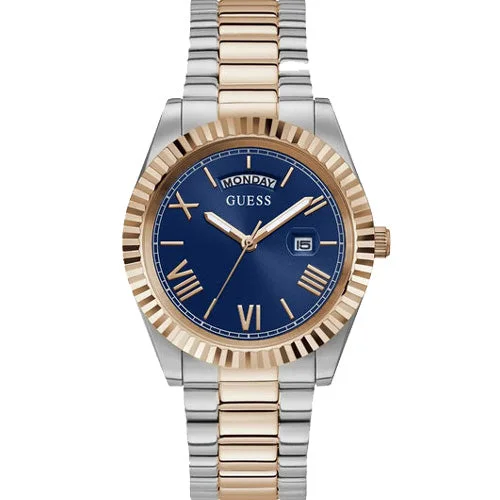 Women's Pilot Watches for Customization-Guess Connoisseur Blue Dial Men 42mm GW0265G12