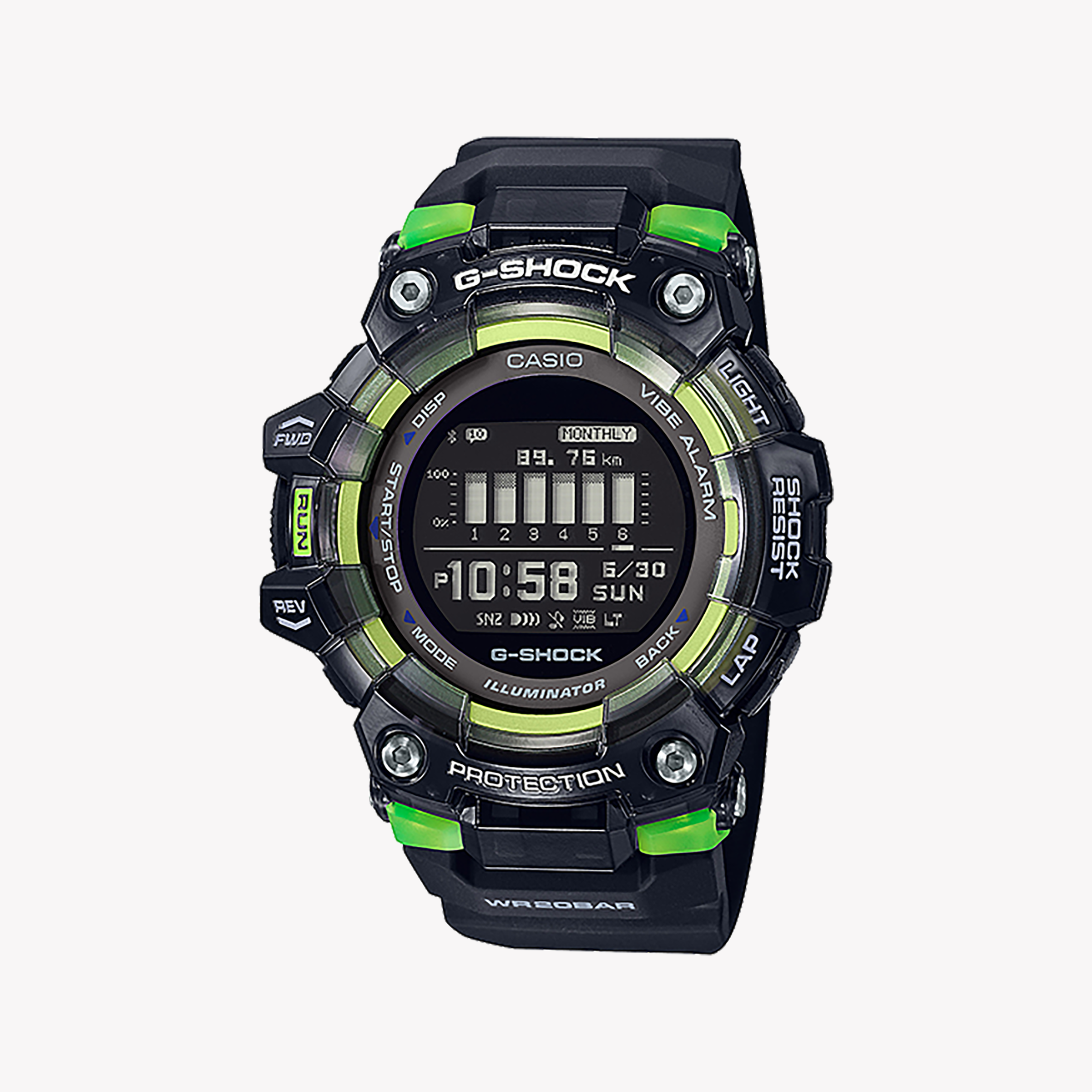 Men's Digital Watches with Advanced Navigation-CASIO G-SHOCK GBD-100SM-1DR - ADVENTURE-READY BLACK DIGITAL WATCH for Men with Bluetooth & 200m Water Resistance