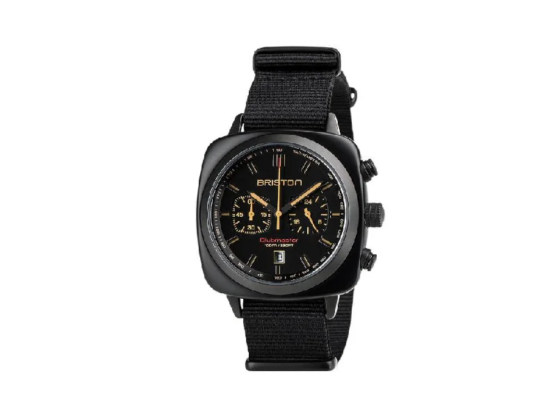 Men's Quartz Watches for Temperature Monitoring-Briston Clubmaster Sport Quartz Watch, Black, 42 mm, 18142.PBAM.BS.4.NB