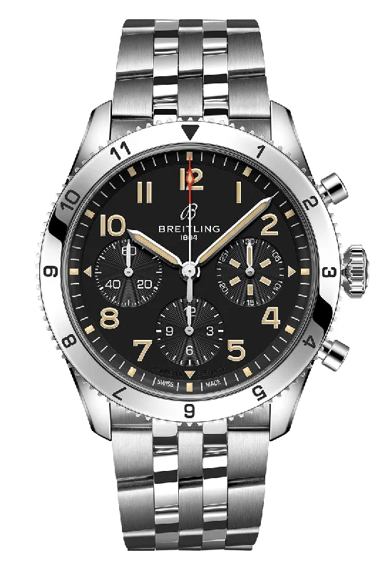 Men's International Brand Style Dress Watches for Global Recognition-Breitling Classic AVI Chronograph 42 P-51 Mustang A233803A1B1A1