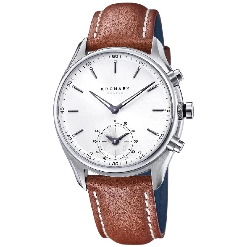 Kronaby S0713/1 Men's Brown Sekel Hybrid Smartwatch