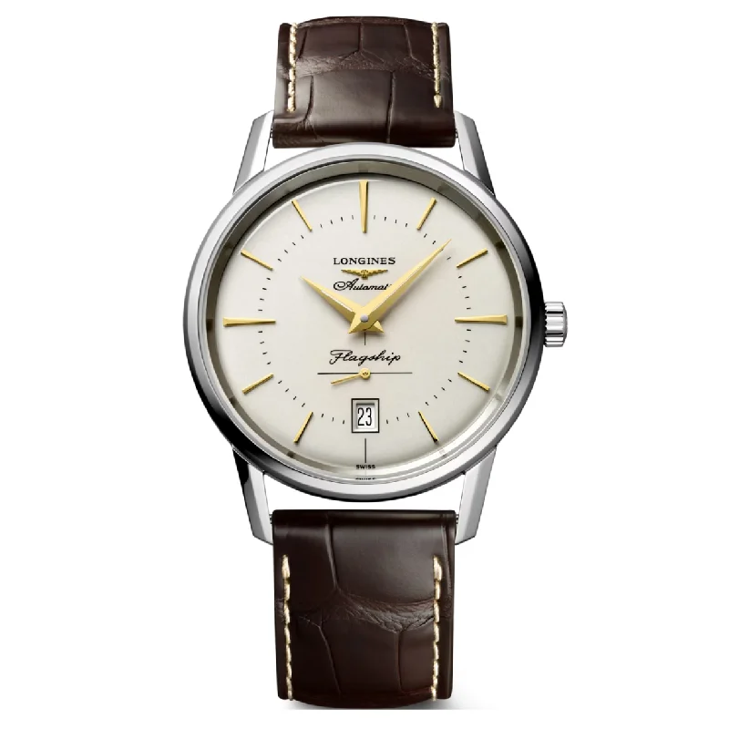 Women's Pilot Watches for Navigation Instruments-Longines Elegant Collection White Dial Men 38.50mm