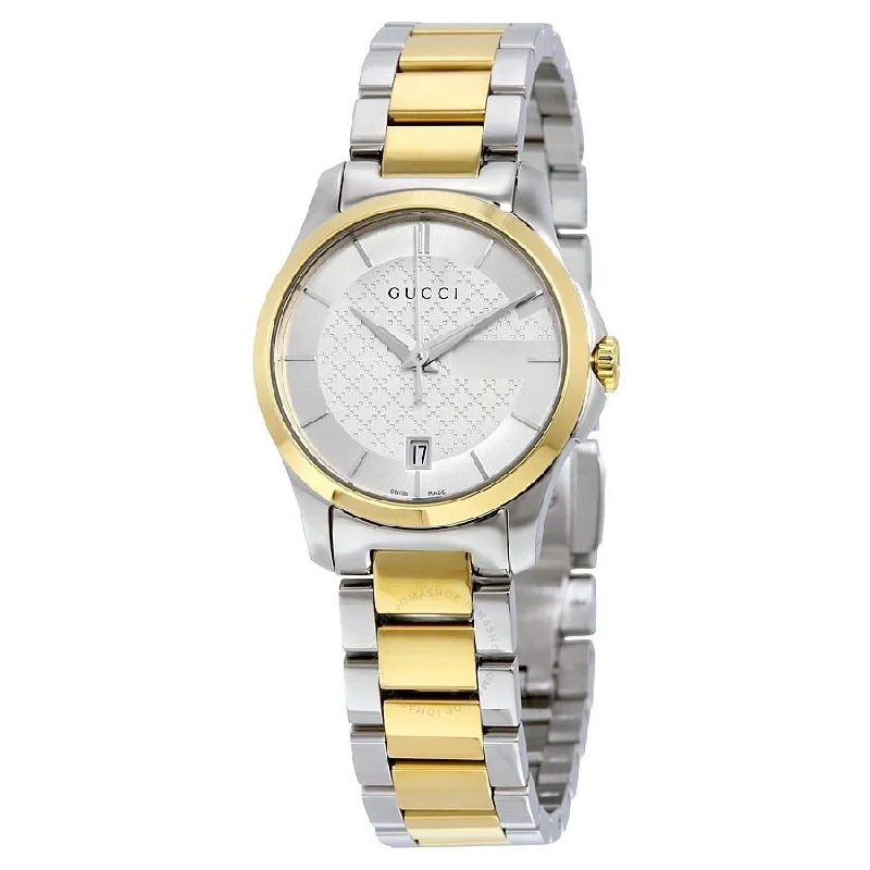 Women's Chronograph Watches for Technological Innovation-Gucci Women's YA126531 Two-Tone Stainless Steel Watch