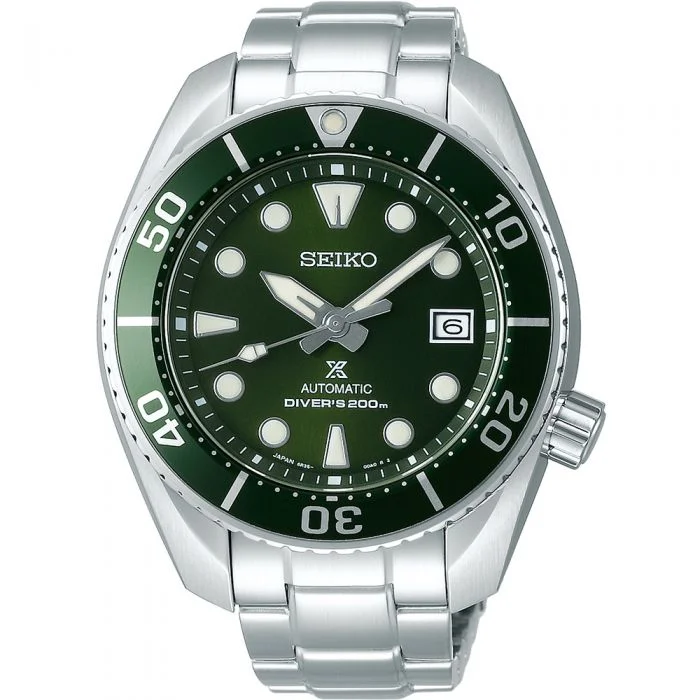 Men's Seiko Asian Made Style Watches-Seiko Prospex Sumo Green SPB103J Automatic Divers