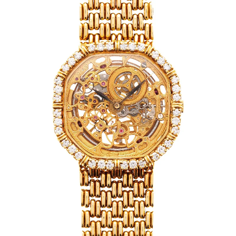 Men's Audemars Piguet Japanese Made Style Watches-Audemars Piguet Yellow Gold Skeleton Watch Ref. BA4266 on Bracelet
