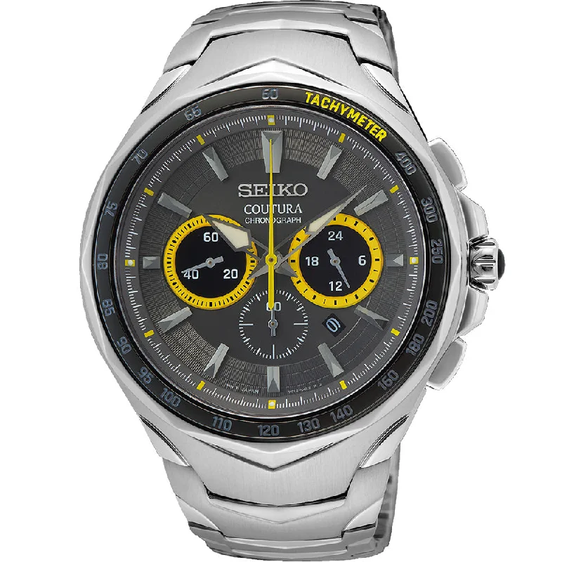 Men's Seiko Date Night Watches-Seiko Coutura SRWZ27P-9 Chronograph