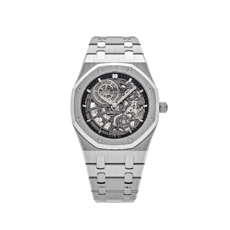 Men's Audemars Piguet Winter Watches-Audemars Piguet Royal Oak 16204BC.OO.1240BC.01 'Jumbo' Extra-Thin Openworked White Gold