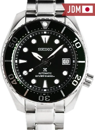 Men's Seiko Sophisticated Style Watches-Prospex 200M Automatic Black Sumo Sapphire 3rd Gen Ref. SBDC083