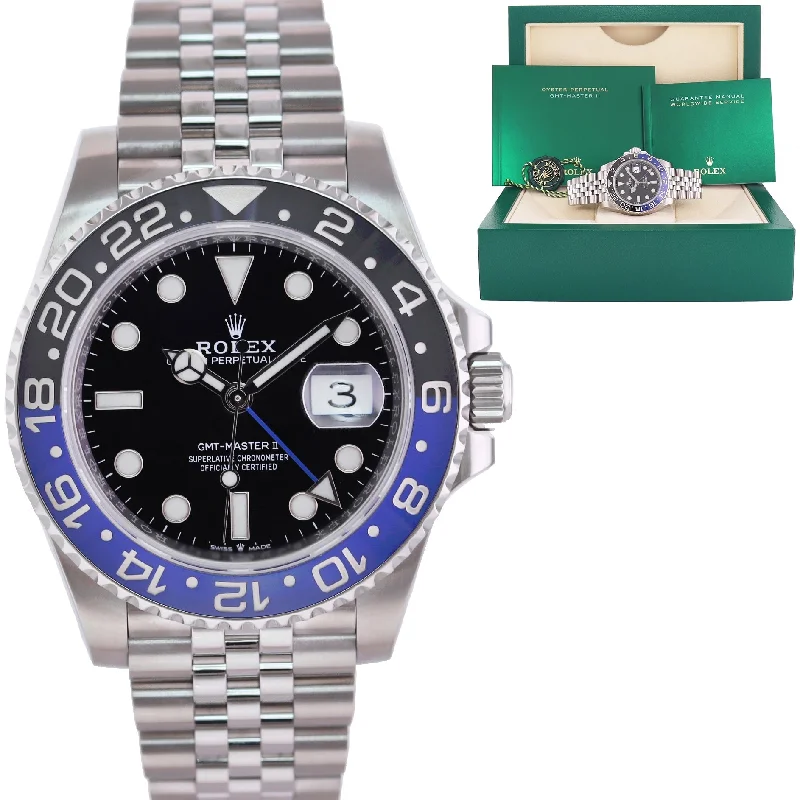 Women's Rolex Spring Style Watches-2023 MINT Rolex GMT Master II Batman Blue Jubilee Ceramic 126710BLNR Watch Box