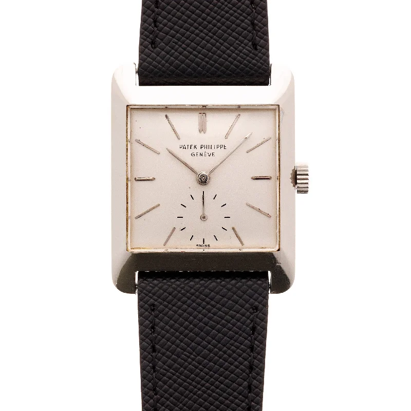 Men's Patek Philippe Watches with Heart Rate Monitoring-Patek Philippe Platinum Square Watch Ref. 2488