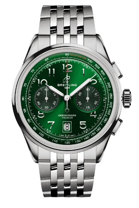 Men's Retro Style Dress Watches with Roman Numerals-Breitling Premier B01 Chronograph 42 AB0145371L1A1