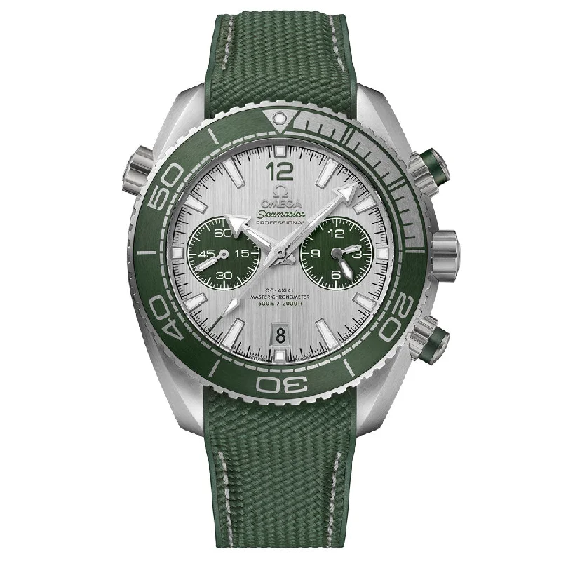 Women's Chronograph Watches for Pilots-OMEGA Seamaster Planet Ocean 600M 45.5mm Grey Dial Automatic Chronograph Gents Watch 21532465106001