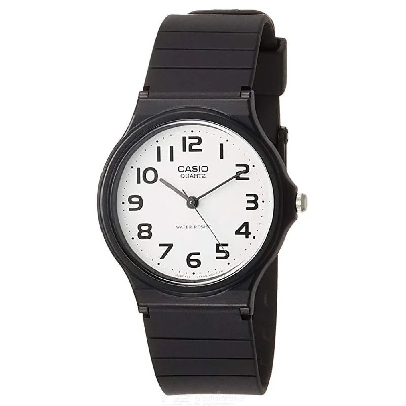 Men's Chronograph Watches with Tachymeter Scale-Casio Men's MQ24-7B2 Classic Black Resin Watch