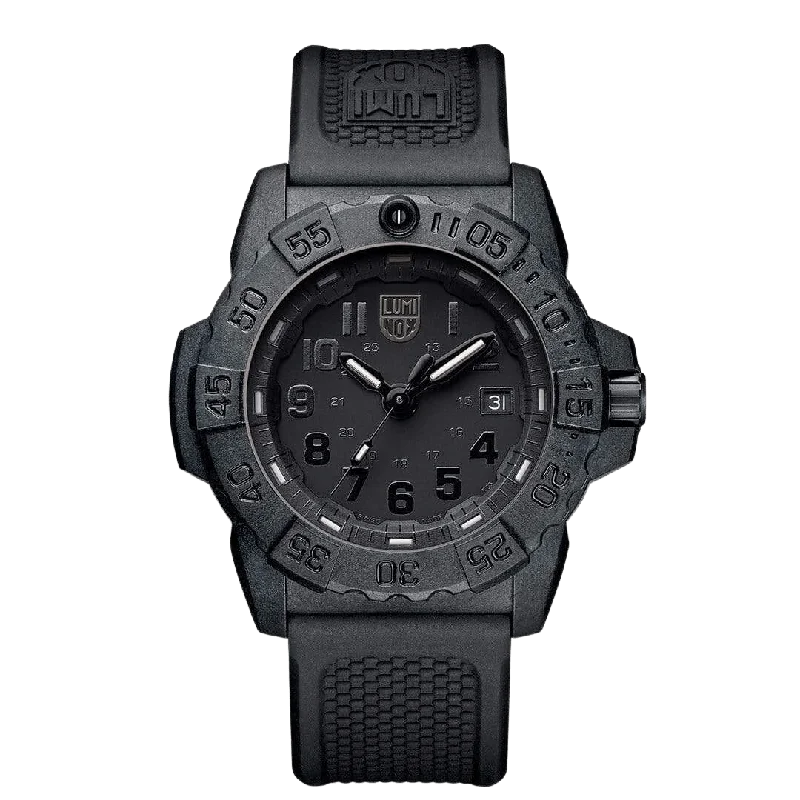 Men's Military Watches for Military Appreciation-Navy SEAL, 45 mm, Military Dive Watch, Blackout