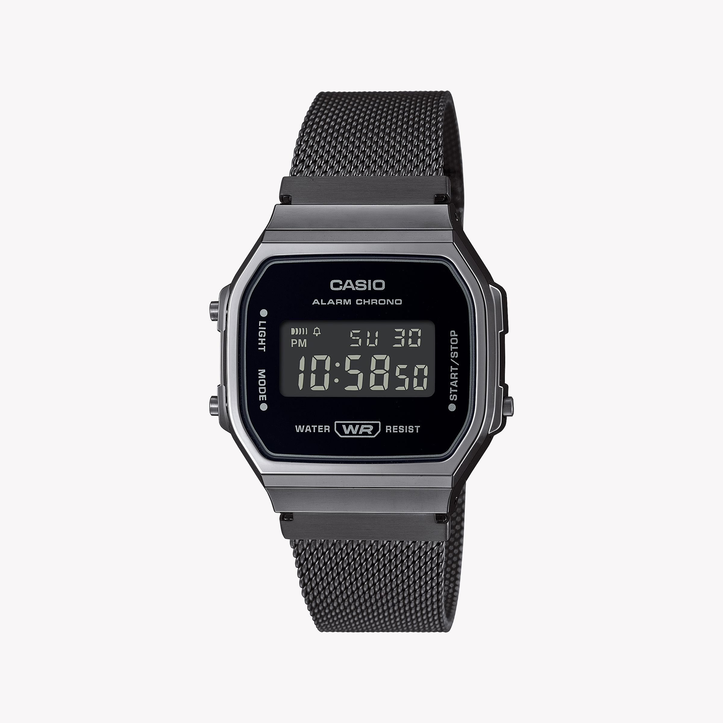 Men's Digital Watches with Altimeter Calibration-Casio Unisex Black Resin & Stainless Steel Watch | A168WEMB-1BDF