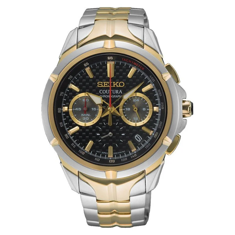 Women's Chronograph Watches for Fitness Tracking-Seiko Coutura Chronograph Motorsport Watch - SSB434P9