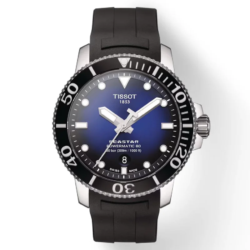 Women's Heritage Watches with Smart Features-Tissot T-Sport Black & Blue Dial Men 43mm