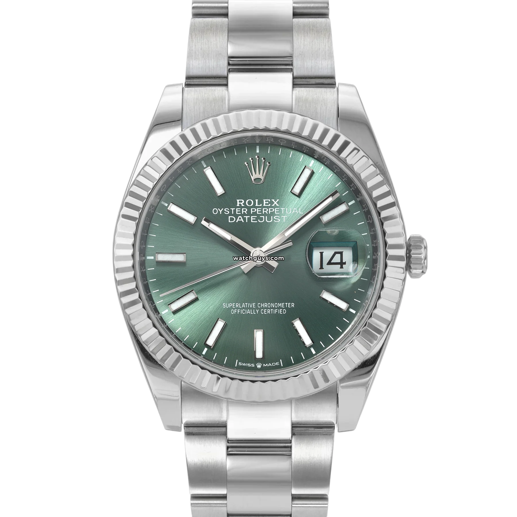 Women's Rolex Day-Date Watches-Rolex Datejust 126334 Green Dial Oyster