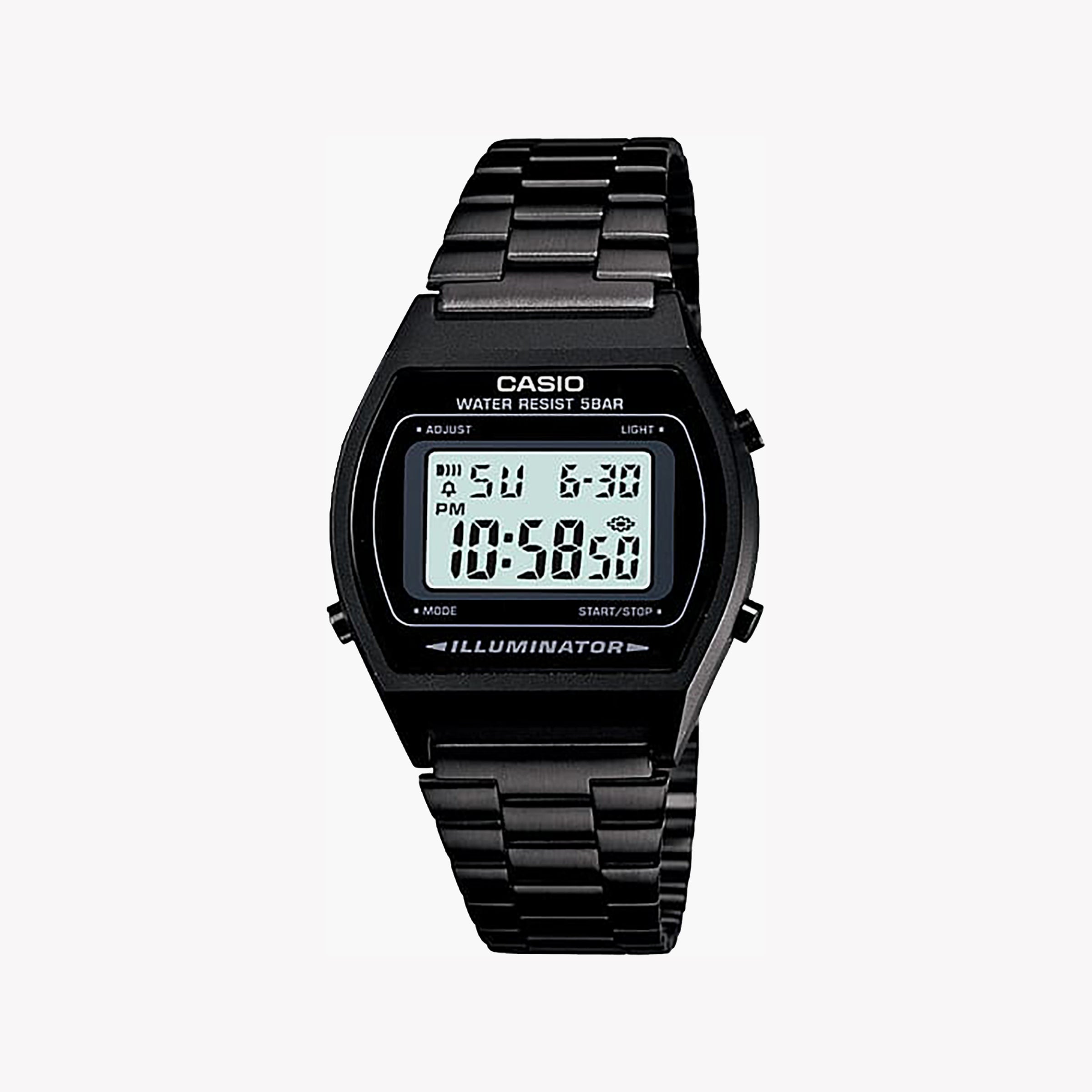 Men's Digital Watches with Heart Rate Monitoring-Casio Unisex Black Resin Watch, Digital Display | B-640WB-1A