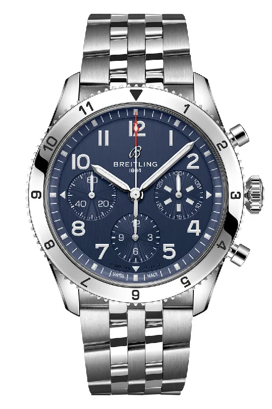 Men's British Made Style Dress Watches for Heritage Brands-Breitling Classic AVI Chronograph 42 Vought F4U Corsair A233801A1C1A1