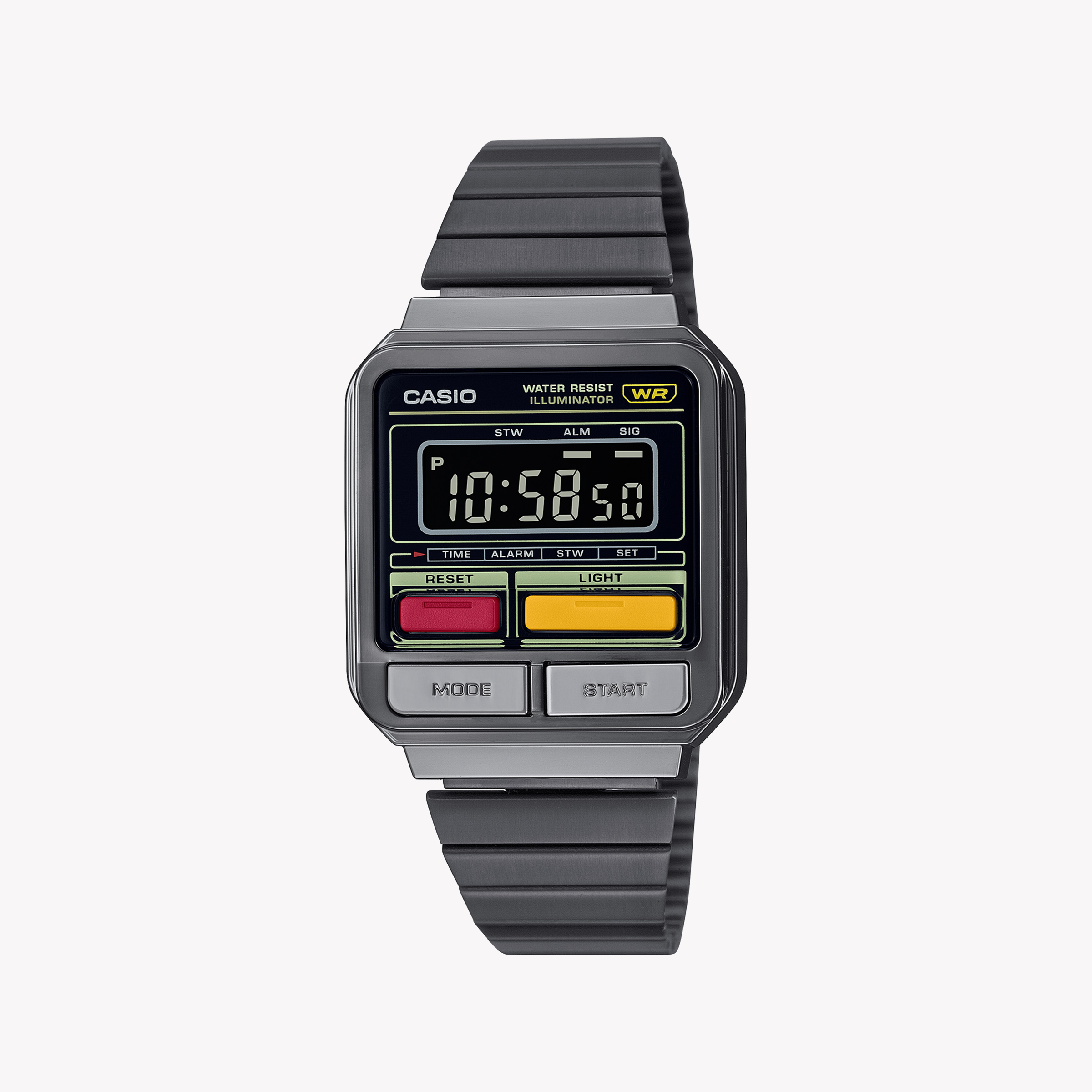 Men's Digital Watches for Law Enforcement-Casio Men's Gray Resin Watch, Digital Display | A120WEGG-1BDF