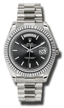 Top waterproof Rolex men's watches for diving enthusiasts -Rolex - Day-Date 40 White Gold