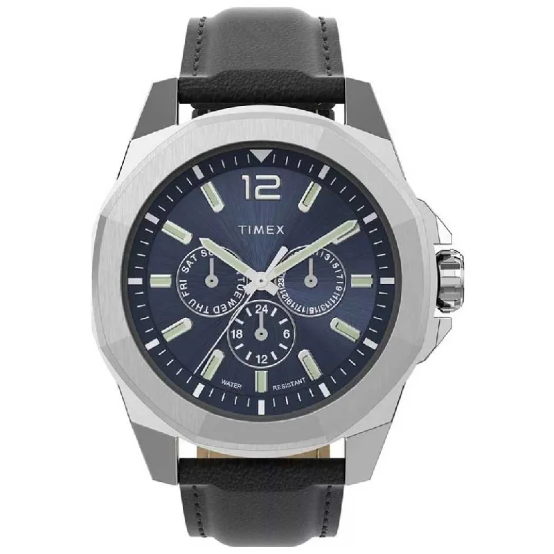 Men's Quartz Watches with Dual Time Zones-TIMEX, ESSEX