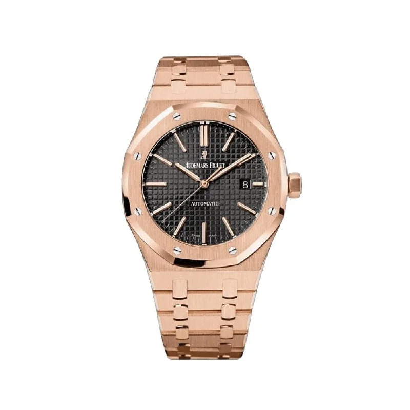 Men's Audemars Piguet Royal Oak Watches-Audemars Piguet Royal Oak Selfwinding 15400OR.OO.1220OR.01 Rose Gold Black Dial