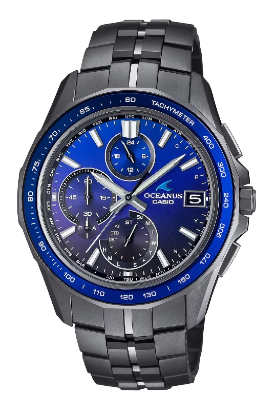 Men's Engagement Dress Watches for Proposal Ideas-Oceanus "Manta" S7000 Series OCW-S7000B-2A