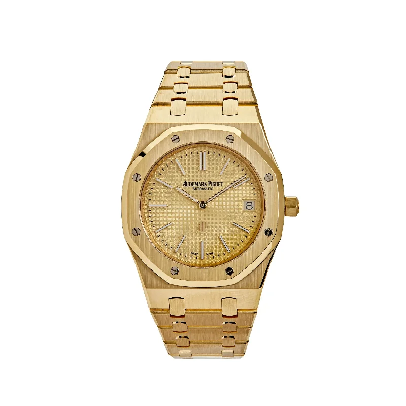 Men's Audemars Piguet Eco-Drive Design Watches-Audemars Piguet Royal Oak 15202BA.OO.1240BA.02 'Jumbo' '40th Anniversary' Extra-Thin Yellow Gold