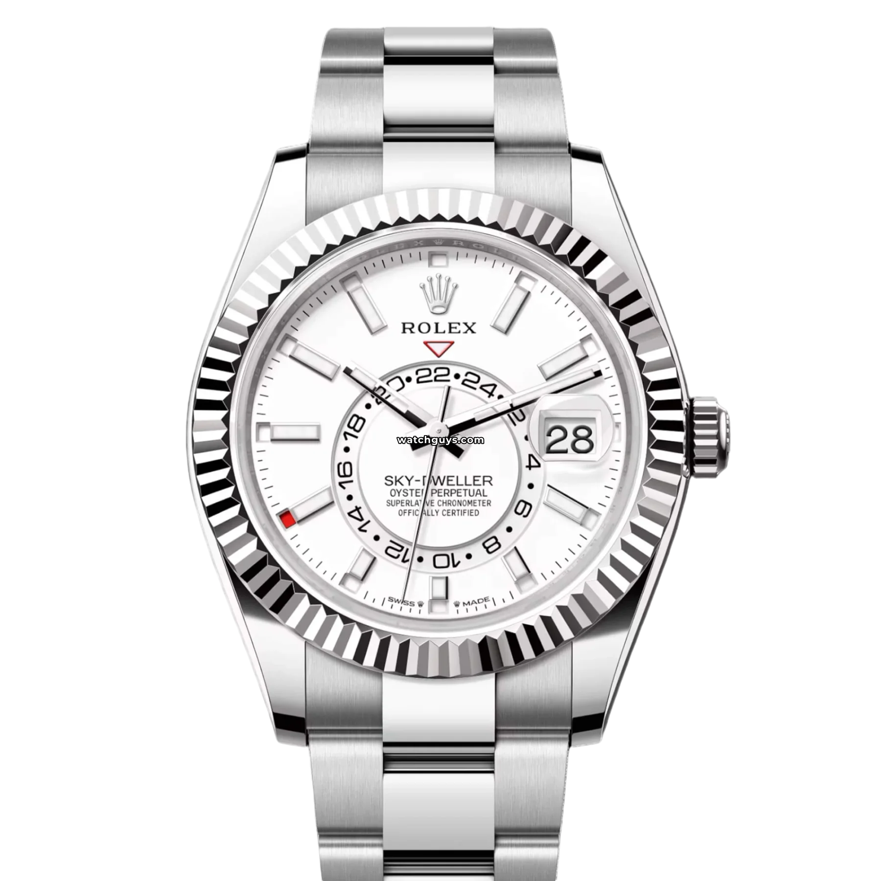 Women's Rolex Luxury Style Watches-Rolex Sky-Dweller 326934 White Oyster