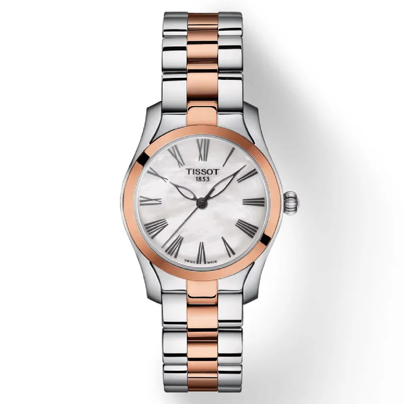 Women's Heritage Watches for Timeless Style-Tissot T-Lady White Mother-Of-Pearl Dial Women 30mm