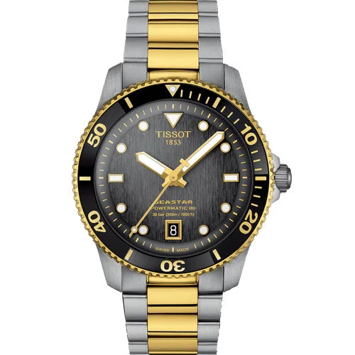 Women's Heritage Watches with Aviation Theme-Tissot T-Sport Graded Grey & Black Dial Men 40mm