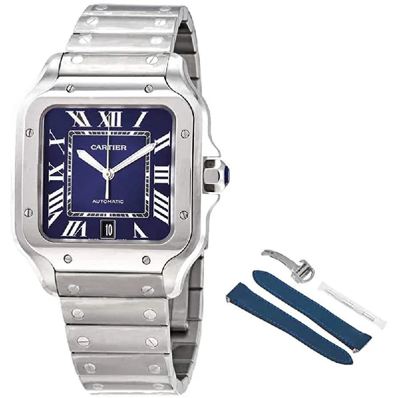 Men's Chronograph Watches for Travelers-Cartier Men's WSSA0013 Santos de Cartier Stainless Steel Watch