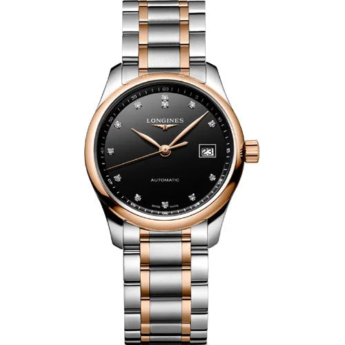 Women's Pilot Watches with Quartz Movement-Longines Master Collection Black  Dial Women 29mm