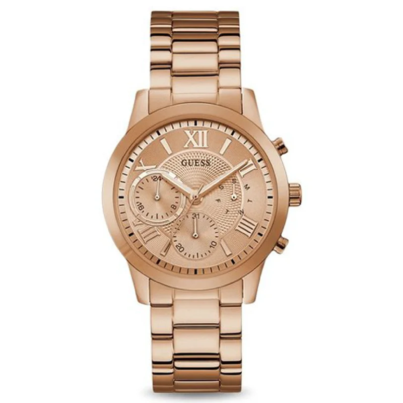 Women's Pilot Watches for Customization-Guess Analog Rose Gold Dial Women 40mm
