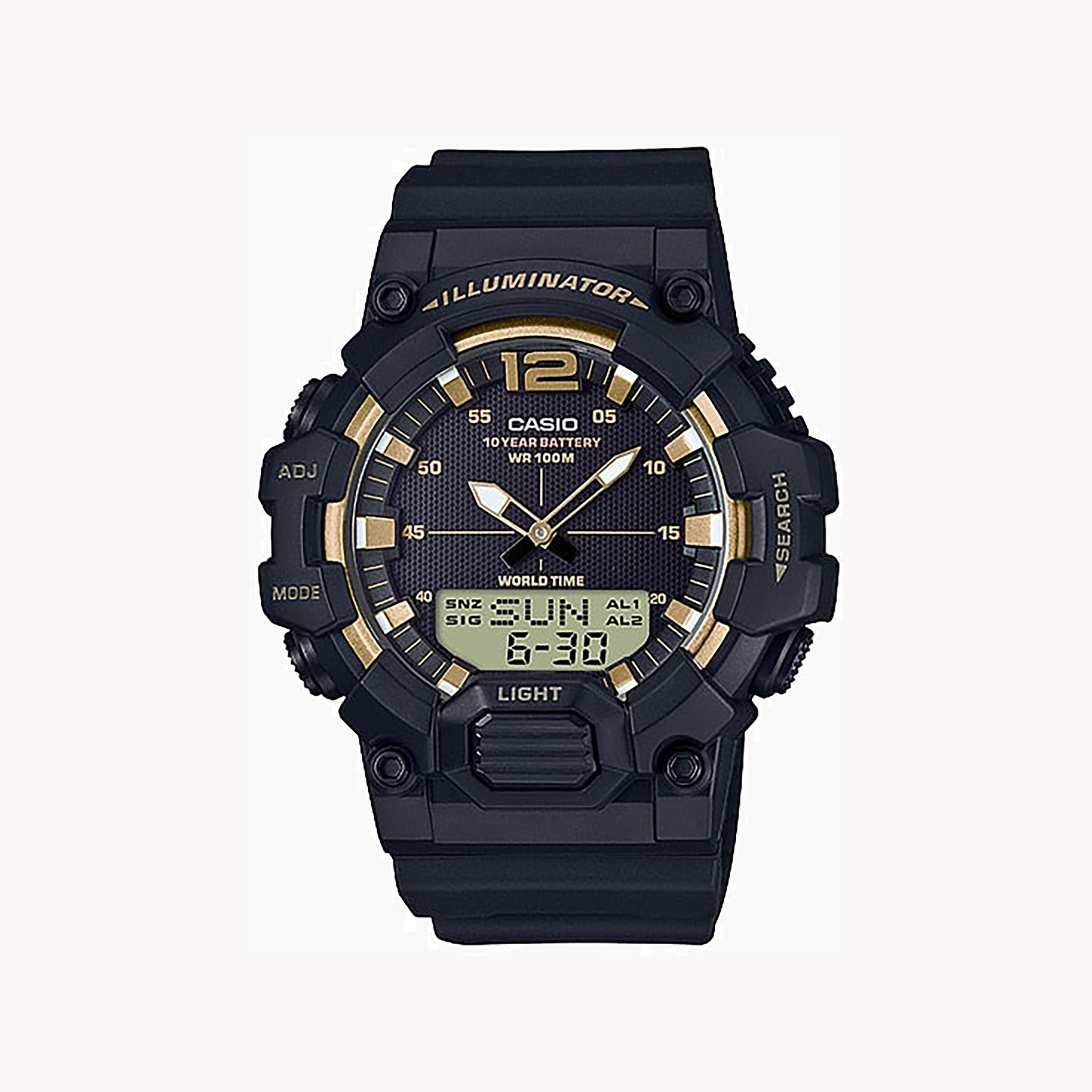 Men's Digital Watches for High-End Collectors-Casio Men's Black Resin Watch, Digital Dial | HDC-700-9AVDF