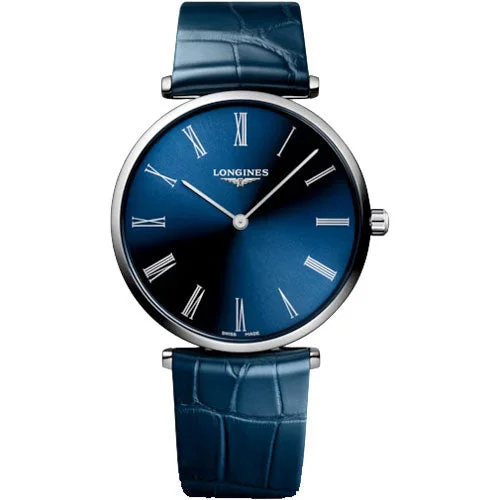 Women's Pilot Watches with Luxury Materials-Longines La Grande Classique De Longines Sunray Blue Dial Unisex 38mm